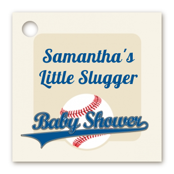 Little Slugger Baseball - Personalized Baby Shower Card Stock Favor Tags
