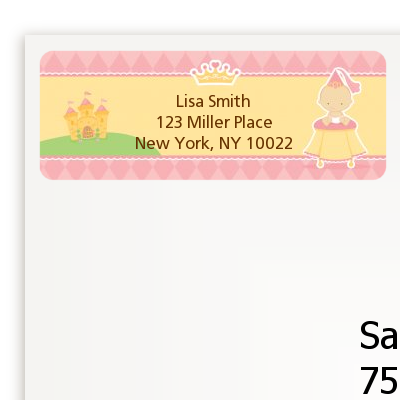 Little Princess - Baby Shower Return Address Labels