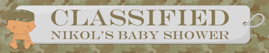  Camo Military - Personalized Baby Shower Banners Caucasian