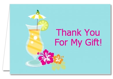 Margarita Drink - Bachelorette Party Thank You Cards