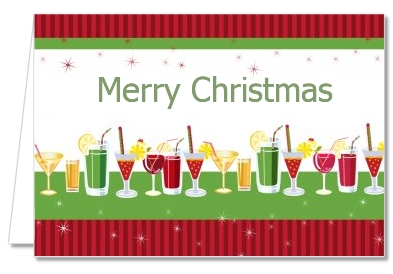 Holiday Cocktails - Christmas Thank You Cards
