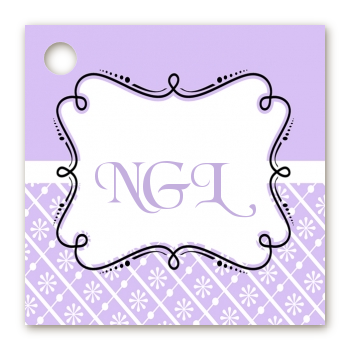Modern Thatch Lilac - Personalized Everyday Party Card Stock Favor Tags