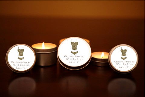  Lingerie - Bridal Shower Candle Favors Blsck