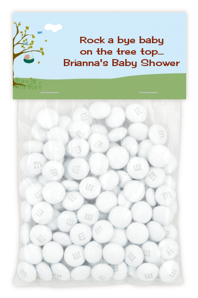 Nursery Rhyme - Rock a Bye Baby - Custom Baby Shower Treat Bag Topper