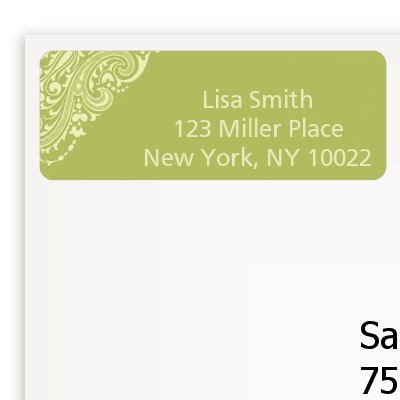 Sage Green - Bridal Shower Return Address Labels