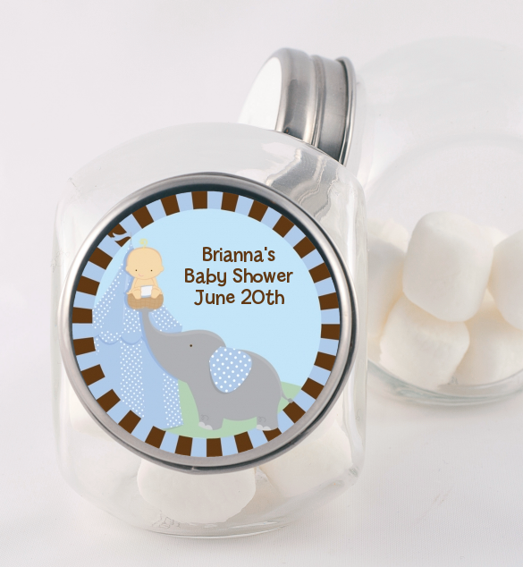 Our Little Peanut Boy Baby Shower Candy Jars Candles & Favors
