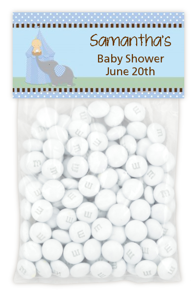 Our Little Peanut Boy - Custom Baby Shower Treat Bag Topper
