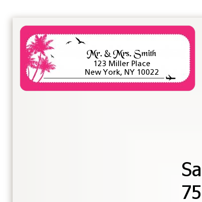 Palm Tree - Bridal Shower Return Address Labels