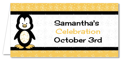 Penguin - Personalized Baby Shower Place Cards