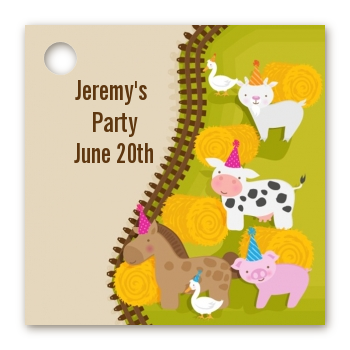 Petting Zoo - Personalized Birthday Party Card Stock Favor Tags