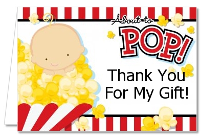  About To Pop &reg; - Baby Shower Thank You Cards African American