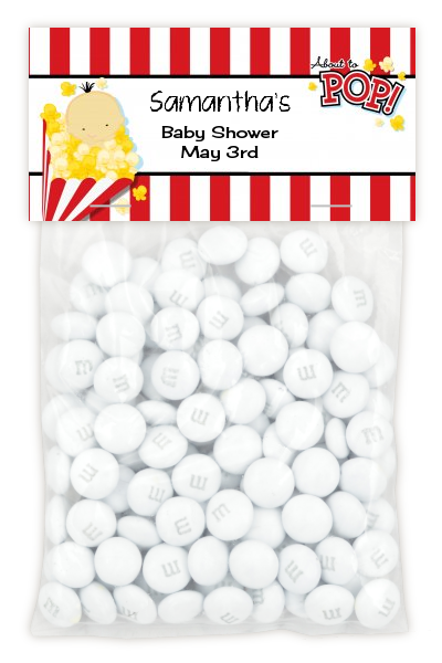  About To Pop &reg; - Custom Baby Shower Treat Bag Topper Caucasian