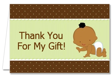 Baby Neutral African American - Baby Shower Thank You Cards