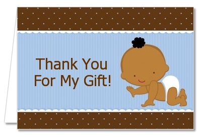 Baby Boy African American - Baby Shower Thank You Cards