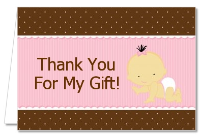 Baby Girl Asian - Baby Shower Thank You Cards