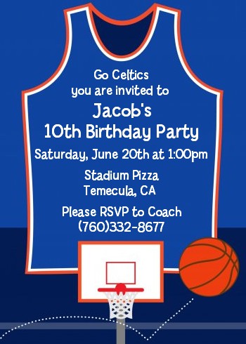 basketball invitations