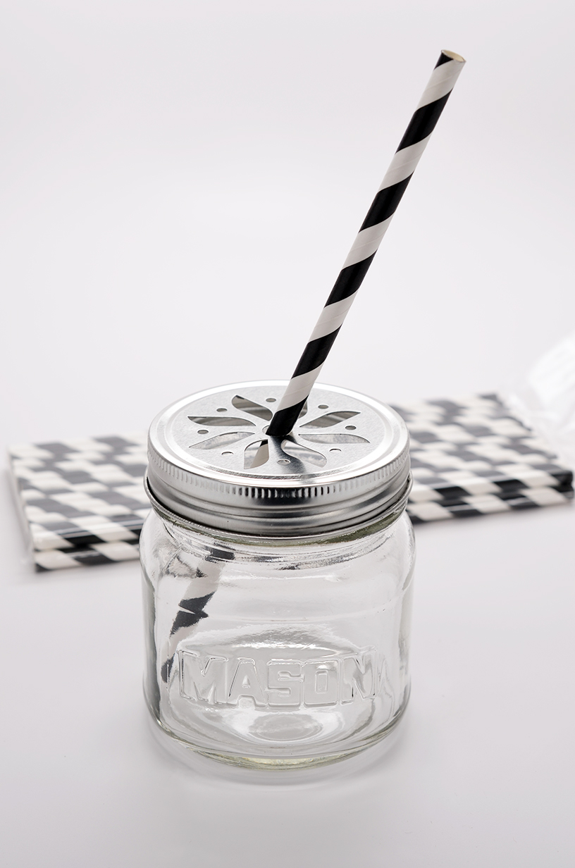  Black Stripe - Baby Shower Decorative Paper Straws 