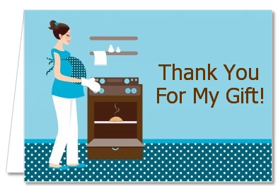 Bun in the Oven Boy - Baby Shower Thank You Cards