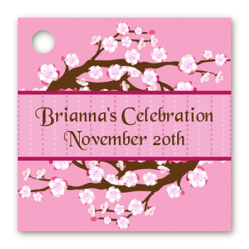 Cherry Blossom - Personalized Baby Shower Card Stock Favor Tags