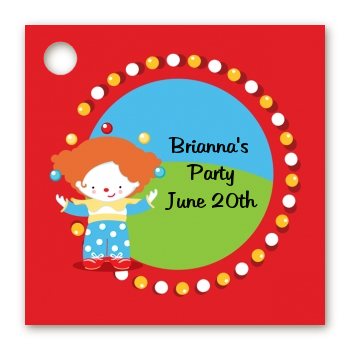 Circus Clown - Personalized Birthday Party Card Stock Favor Tags