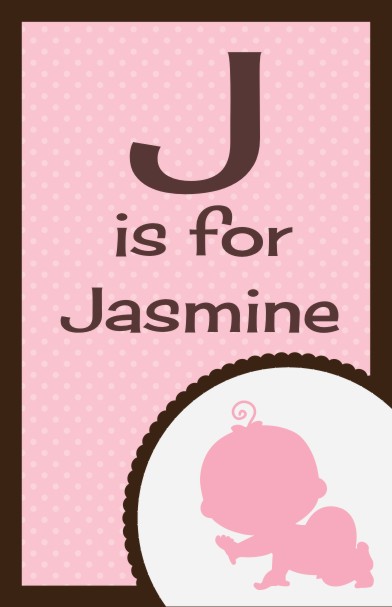 Crawling Baby Girl - Personalized Baby Shower Nursery Wall Art