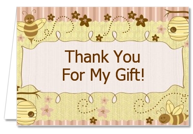Cute As Can Bee - Baby Shower Thank You Cards