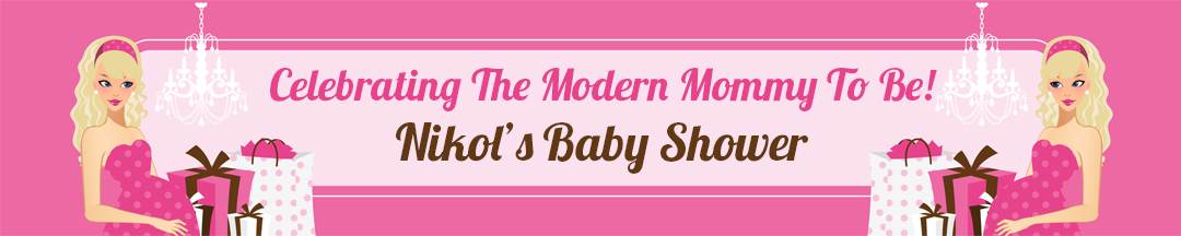  Modern Mommy Crib It's A Girl - Personalized Baby Shower Banners Black Hair A
