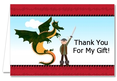 Dragon and Vikings - Birthday Party Thank You Cards