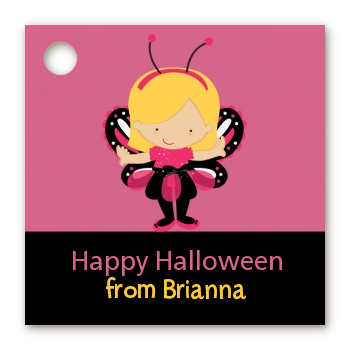 Dress Up Butterfly Costume - Personalized Halloween Card Stock Favor Tags