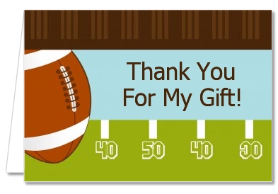 Football - Birthday Party Thank You Cards