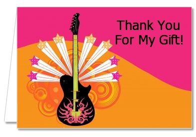 Future Rock Star Girl - Baby Shower Thank You Cards