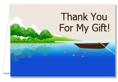 Gone Fishing - Birthday Party Thank You Cards