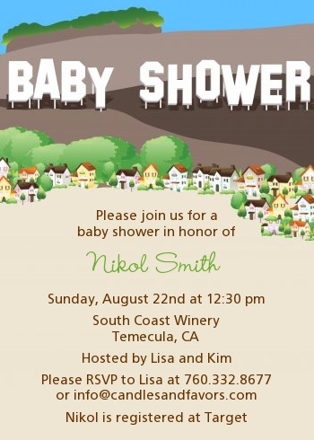Hollywood Sign - Baby Shower Invitations