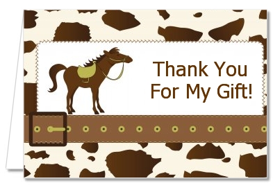 Horse - Birthday Party Thank You Cards