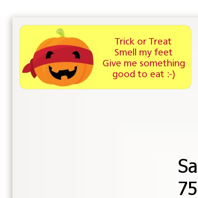 Jack O Lantern Superhero - Halloween Return Address Labels