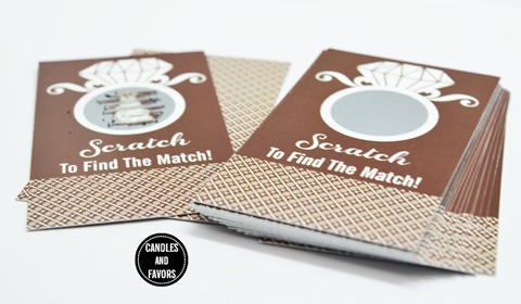  Engagement Ring Chocolate Brown - Bridal Shower Scratch Off Tickets 