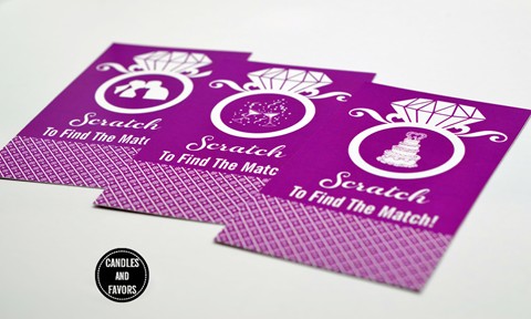  Engagement Ring Dark Purple - Bridal Shower Scratch Off Tickets 