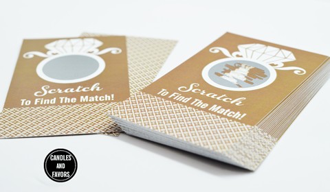  Engagement Ring Latte - Bridal Shower Scratch Off Tickets 