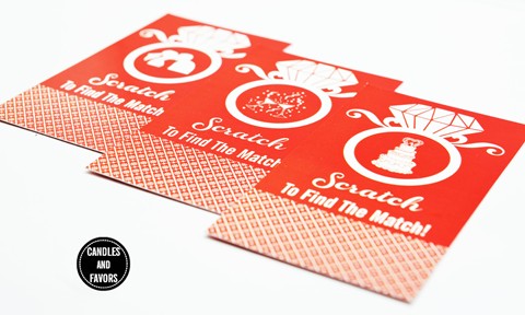  Engagement Ring Red - Bridal Shower Scratch Off Tickets 