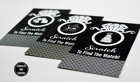  Engagement Ring Black - Bridal Shower Scratch Off Tickets 