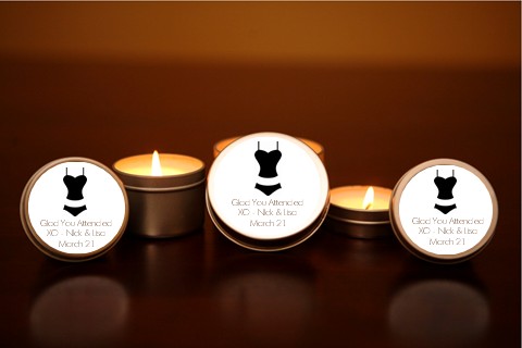  Lingerie - Bridal Shower Candle Favors Blsck