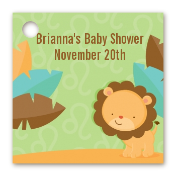 Lion | Leo Horoscope - Personalized Baby Shower Card Stock Favor Tags