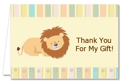 Lion - Baby Shower Thank You Cards