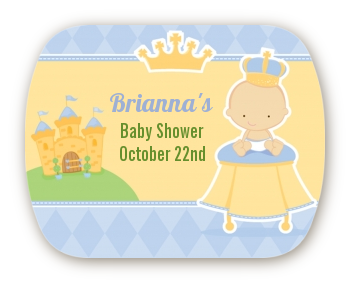 Little Prince - Personalized Baby Shower Rounded Corner Stickers