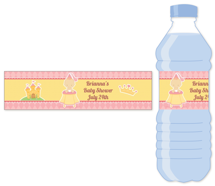 little-princess-water-bottle-label-baby-shower-water-bottle-stickers