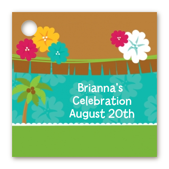 Luau - Personalized Baby Shower Card Stock Favor Tags