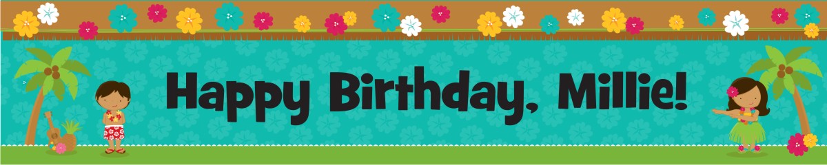  Luau Friends - Personalized Birthday Party Banners 