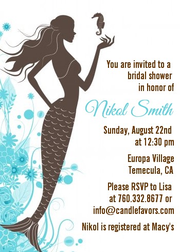 Mermaid - Bridal Shower Invitations