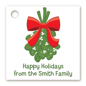 Mistletoe - Personalized Christmas Card Stock Favor Tags