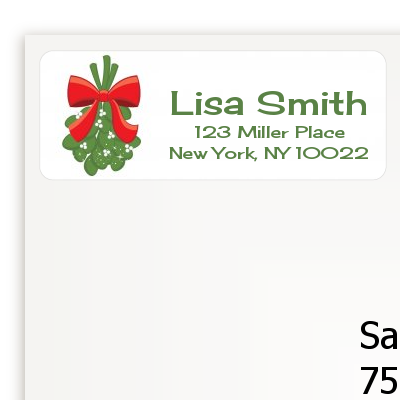 Mistletoe - Christmas Return Address Labels